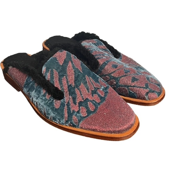 Free People Butterfly Effect Faux Fur Mules - Picture 1 of 8